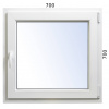 Plastové okno 700x700 OS ALUPLAST 4000