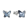 Náušnice bižutérie so Swarovski kryštálmi modrý motýľ 51048.3