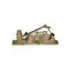 Betlehem: drevený + sadrové postavičky - 40 x 18 cm - SD3