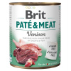 BRIT Dog Paté & Meat Vension konzerva 800g