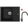 Granitový drez Sinks AMANDA 650 Granblack + drezová batéria VITALIA GR