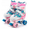 Kolieskové korčule Meteor Eden biele, modré, ružové veľ. 31-34