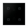 Dotykový sklenený ovládač so spínacími relé RFSW-42/B BLACK