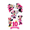 CUKROVÁ TLAČ jedlý obrázok na tortu Cukrová hmota Minnie Mouse Miki SADA 19