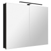SAPHO - GRETA galérka s LED osvetlením, 101x70x14cm, čierna mat GR105-0035