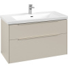VILLEROY & BOCH Subway 3.0 závesná skrinka pod umývadlo, 2 zásuvky, s LED osvetlením, 973 x 478 x 429 mm, Cashmere Grey, C570L2VN