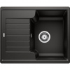 Blanco Zia 40 S Granitový drez s odkapávačom, obojstranný, 61,5x50cm, čierny 526006