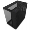 NZXT skříň H9 Elite dvoukomorová ATX / 3xRGB 120 mm / 1x 120mm fan / prosklená / RGB&fan controler / černá (CM-H91EB-01)