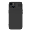 Nillkin CamShield Silky Silikónové puzdro pre iPhone 15 Plus (čierne)