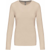 KARIBAN VINTAGE K383 / Dámske tričko s dlhým rukávom - light sand L