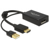 Delock 62667 HDMI / DisplayPort adaptér [1x HDMI zástrčka - 1x zásuvka DisplayPort] čierna pozlátené kontakty, s feritovým jadrom 25.00 cm; 62667