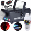 GENERÁTOR DYMU DYMOVAČKA DIAĽKOVÉ OVLÁDANIE MINI LED 500V 3V1 PÁRTY + KVAPALINA 1L
