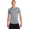 Nike Pro Dri-FIT Tight Short-Sleeve Fitness Top - smoke grey/black - Sivý