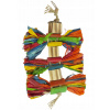 DUVO+ Závesná farebná hračka z kukuričných listov s bambusom a kokosom pre exoty 25,4x15,2x3,5 cm