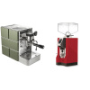 Stone Espresso Mine Green + Eureka Mignon Specialita, CR ferrari red