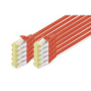 Digitus DK-1644-A-010-R-10 RJ45 sieťové káble, prepojovacie káble CAT 6A S/FTP 1.00 m červená 1 ks; DK-1644-A-010-R-10