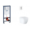 Grohe Rapid SL Set predstenovej inštalácie, klozetu, dosky SoftClose a tlačidla Skate Cosmopolitan, Triple Vortex, Moon White SANI11BB3123-GR
