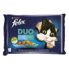 FELIX Fantastic DUO kapsička 4x85g treska a losos, losos a sardinky, sleď a pstruh, pstruh a makrela v želé (FELIX Fantastic DUO kapsička 4x85g treska a losos, losos a sardinky, sleď a pstruh, pstruh