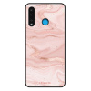 Lesklé pouzdro iSaprio pro Huawei P30 Lite - RoseGold Marble 10 (Lesklé pouzdro, kryt, obal iSaprio Exclusive na mobil Huawei P30 Lite s motivem RoseGold Marble 10 - elegantní skleněný vzhled, skvělá