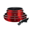 Sada riadu s odnímateľnou rukoväťou 9 ks Burgundy Metallic Line BH-6145
