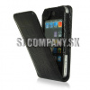 Kožený obal iPhone 4 – Stone Flip – čierna