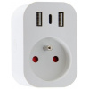 IMMAX NEO SMART múdra vnútorná zásuvka s kolíkom (typ E) / 16A / 2x USB / 1x USB-C / Zigbee / LIDL / TUYA
