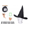 Wiky Sada čarodejnice plast nos, brada, prsty, klobúk, zuby v sáčku 22x28cm karneval