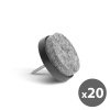 Sada podložiek pod nábytok ( s klincom) - 20 ks / balenie - sivá