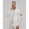 Pánska Mikina S Kapucňou C.p. Company Light Fleece Full Zip Hooded Sweatshirt Biela