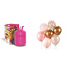 Helium Kingofbal Helium a sada latex. balónků chrom. růžová 7 ks 30 cm (HEL20-BB-RMD7)
