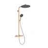Hansgrohe Raindance Alive S Puro Sprchový set s termostatom, 21x34 cm, 3 prúdy, kefovaný bronz 24592140-HG