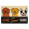FLOMAT Kokosová vstupná rohož FLOMA Ruco Happy Dogs Home Sweet Home - dĺžka 40 cm, šírka 60 cm, výška 1,5 cm