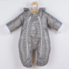 Zimná dojčenská kombinéza s kapucňou s uškami New Baby Pumi grey Farba: Sivá, Veľkosť: 74