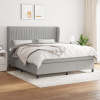 zahrada-XL Boxspring posteľ s matracom bledosivá 180x200 cm látka 3128141