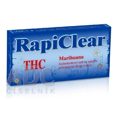 RapiClear THC (Marihuana) IVD, test drogový na samodiagnostiku 1x1 ks, 8588001784232