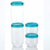 Interlock Dózy 2x velká dóza 9,5 x 17,5 cm 1000 ml 2x malá dóza 9,5x9,2 cm 500 ml