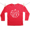 Boodyy Červené tričko s dlhým rukávom Veselé Vianoce 104 (3-4 roky)