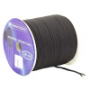 Kabel reproduktorový, 2x 1,5qmm, plochý černý, cena / m
