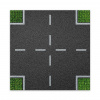 BRIXIES Plus 225.007 Dizajnová podložka na stavanie - križovatka 25,5 x 25,5
