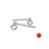 ACCOSSATO Pair of raised clip-on ACCOSSATO CP004 + 20 mm 10 degrees inclination, red