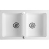 Sapho granitový drez 78x47.5 cm biela GR2221
