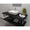 CERAMICA LATINA ATYP 101-120 x 46-50cm doska pod umývadlo, MDF/lamino, pietra grigia čierna