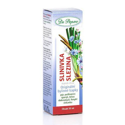 Dr. Popov Slinivka – slezina, originální bylinné kapky, 50 ml