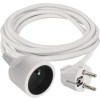 Emos P0112, predlžovací kábel – spojka, 2m, biely P0112