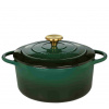 Litinový hrnec kulatý Provence 24 cm zelený - Küchenprofi Solingen (Litinový Hrnec na pečení Provence kulatý 24 cm zelený - Küchenprofi Solingen)