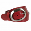 Červený rubínový dámsky opasok, extra flexibilná koža š. 3,8 cm 90