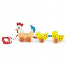 Drevená ťahacia hračka na šnúrke Viga Sliepky Farba: Multicolor