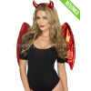 Čertica set 2 diel - SWEET DEVIL QUEEN - metallic. krídla a rohy