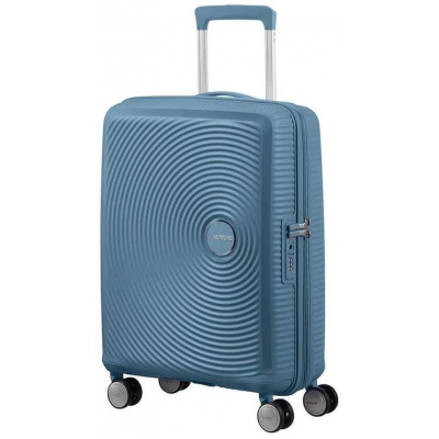 Cestovný kufor American Tourister Soundbox Spinner 55 EXP Stone Blue (5400520102904)
