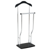 Autronic - Nemý sluha, výška 108 cm, MDF - čierny matný lak, kov - chróm, nosnosť 5 kg - 84444 BK AKCE